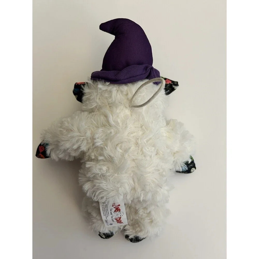 Multipet Lamb Chop Halloween Witch Purple Hat Squeaker Squeaky Plush Dog Toy 10